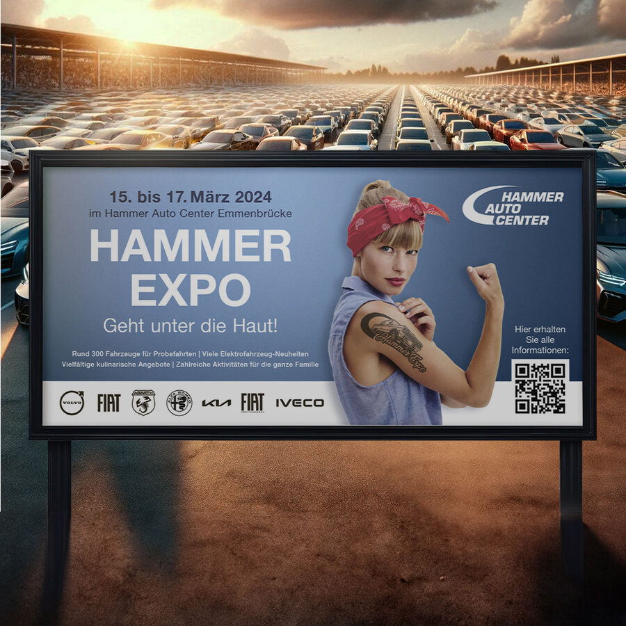 Plakat Unternehmenskommunikation – Hammer Autocenter